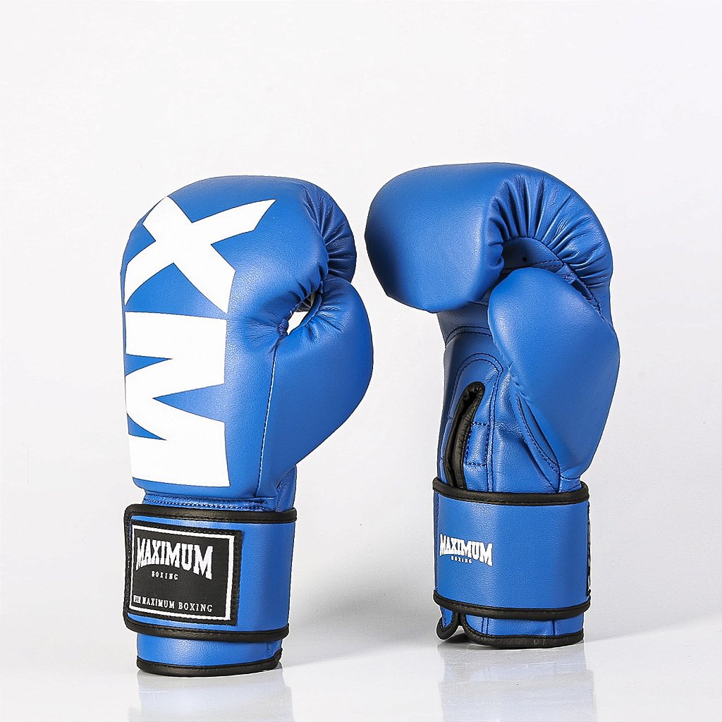 Luva de Boxe e Muay Thai MXM - Cor Azul Power Face