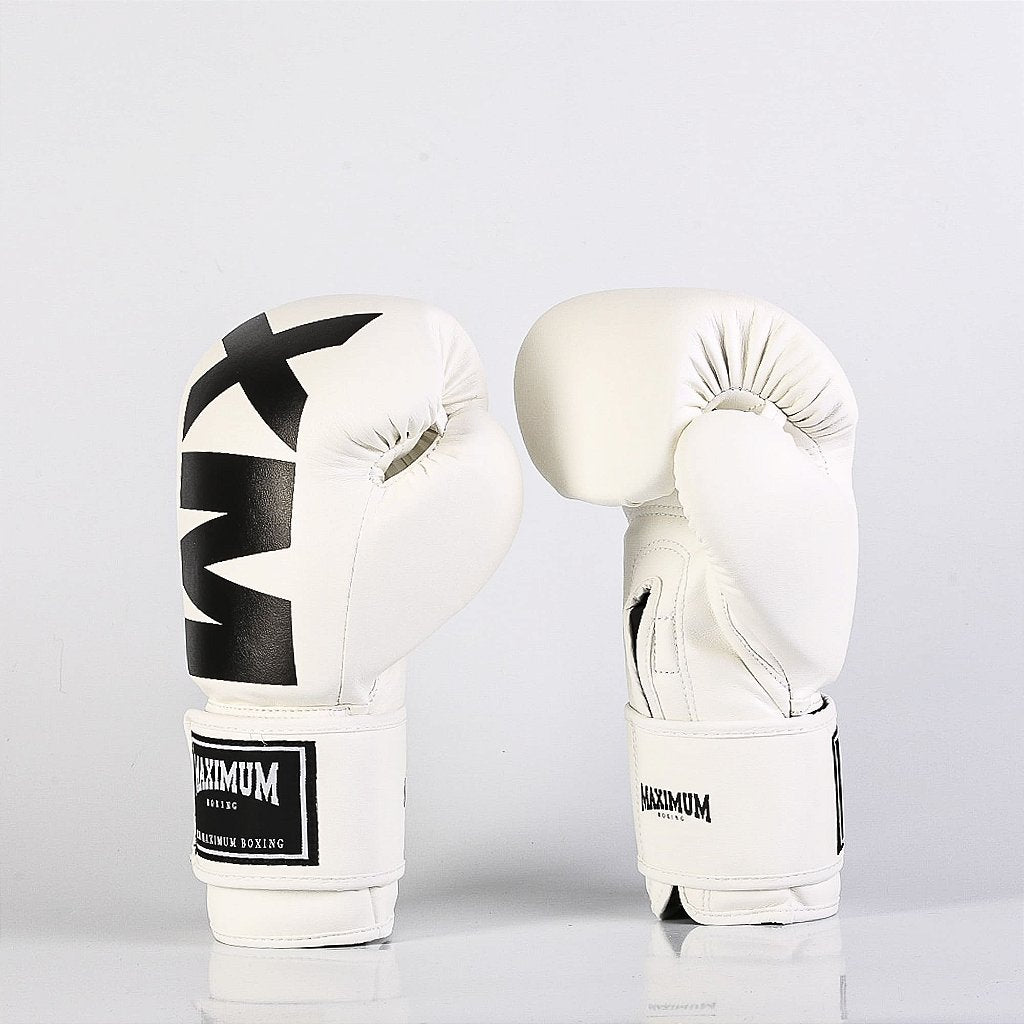 Luva de Boxe e Muay Thai MXM Inverse - Cor White/Black - Power Face