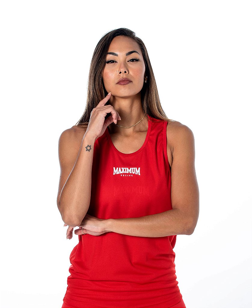Camiseta Regata Feminina Maximum Vermelho