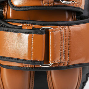 Aparador de Chute e Soco Thai Pad Muay Thai Marrom e Preto - Par