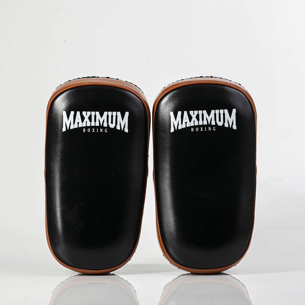 Aparador de Chute e Soco Thai Pad Muay Thai Marrom e Preto - Par