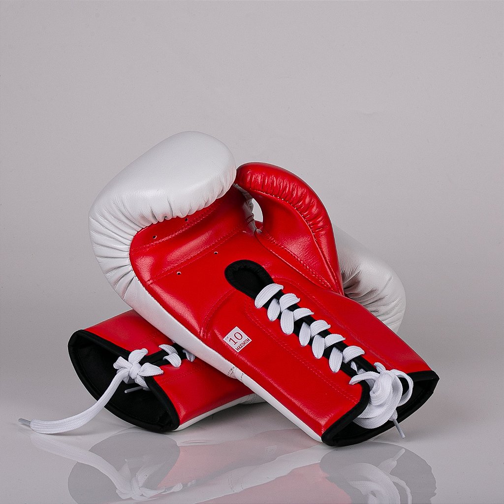 Luva de Boxe e Muay Thai Maximum Pro Series Cadarço - Vermelha