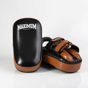 Aparador de Chute e Soco Thai Pad Muay Thai Marrom e Preto - Par
