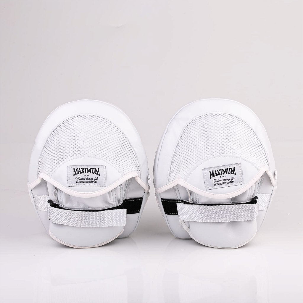 Manopla de Foco Boxe Maximum Profissional Branca - PAR