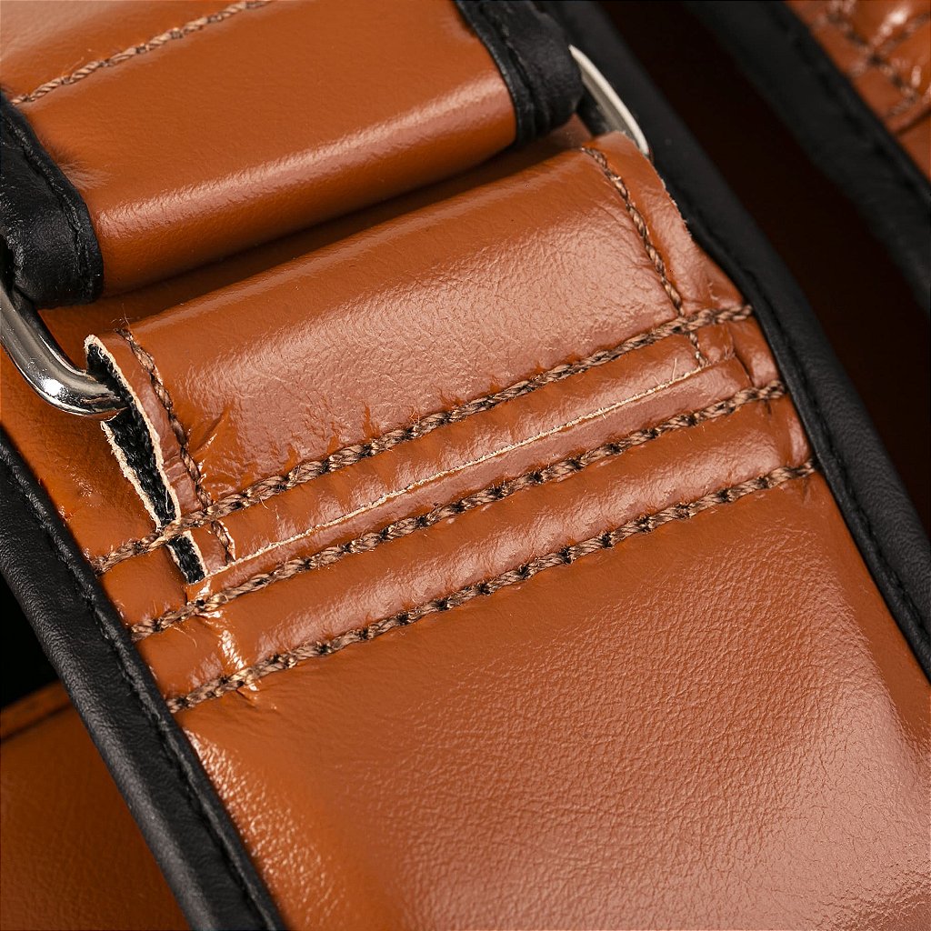 Aparador de Chute e Soco Thai Pad Muay Thai Marrom e Preto - Par