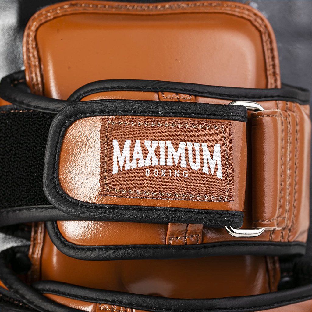 Aparador de Chute e Soco Thai Pad Muay Thai Marrom e Preto - Par