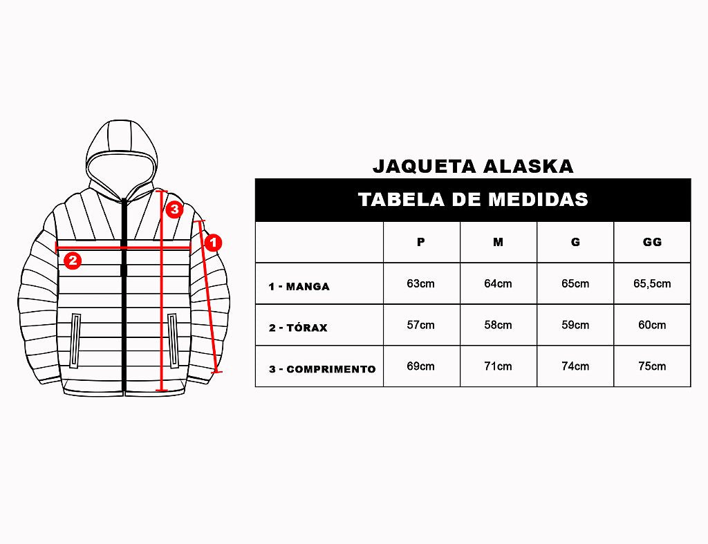 Jaqueta Masculina Alaska Preta
