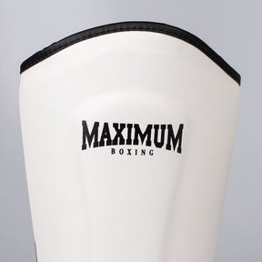Caneleira de Muay Thai e Kickboxing Maximum  Classic White/Black - PAR