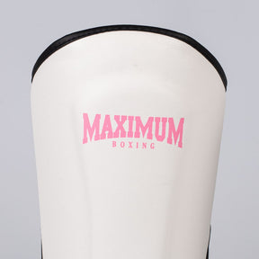 Caneleira de Muay Thai e Kickboxing Maximum  Classic  Pink/White - PAR