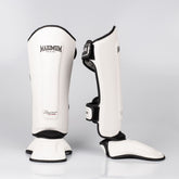 Caneleira de Muay Thai e Kickboxing Maximum  Classic White/Black - PAR