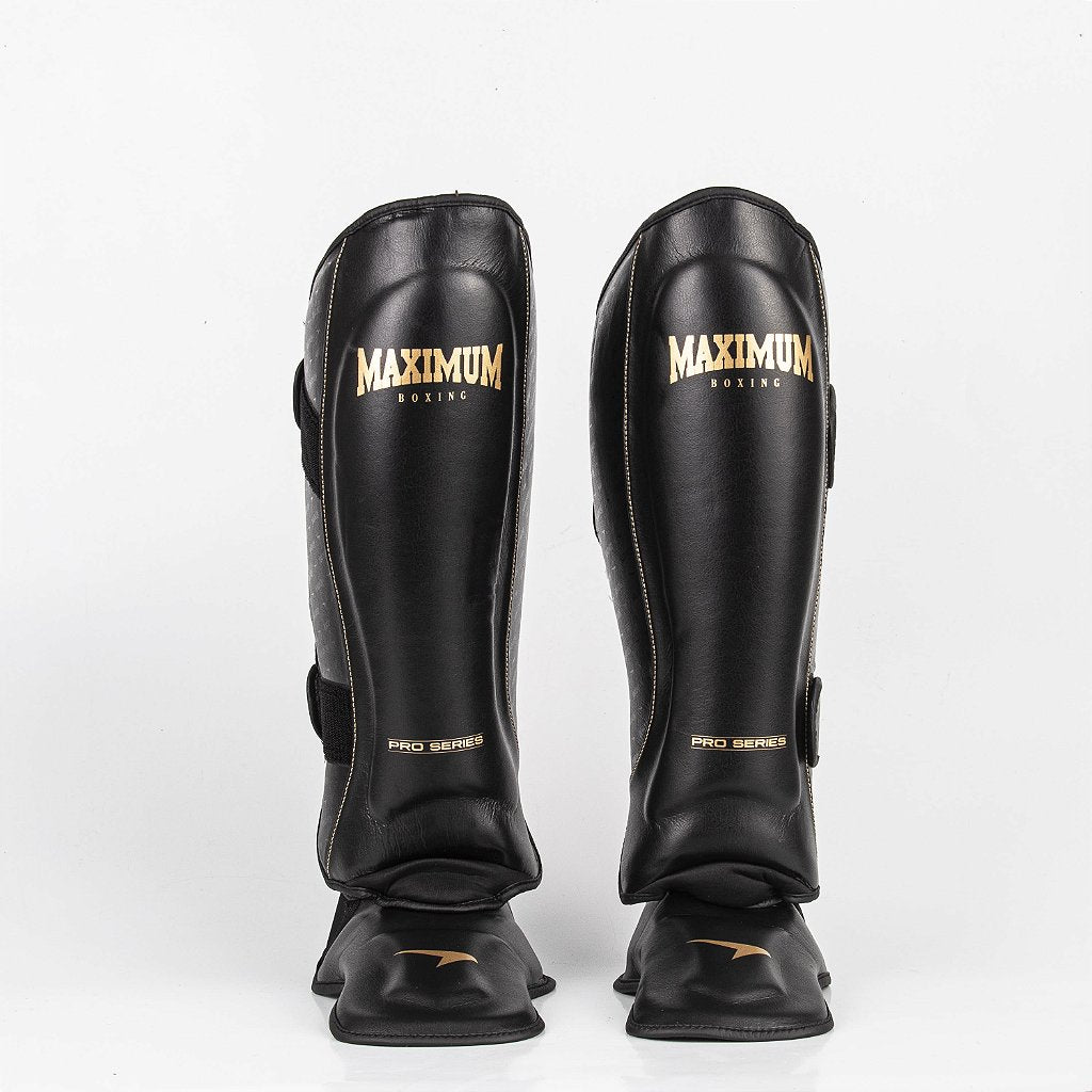 Caneleira De Muay Thai e Kickboxing Profissional Black - Par