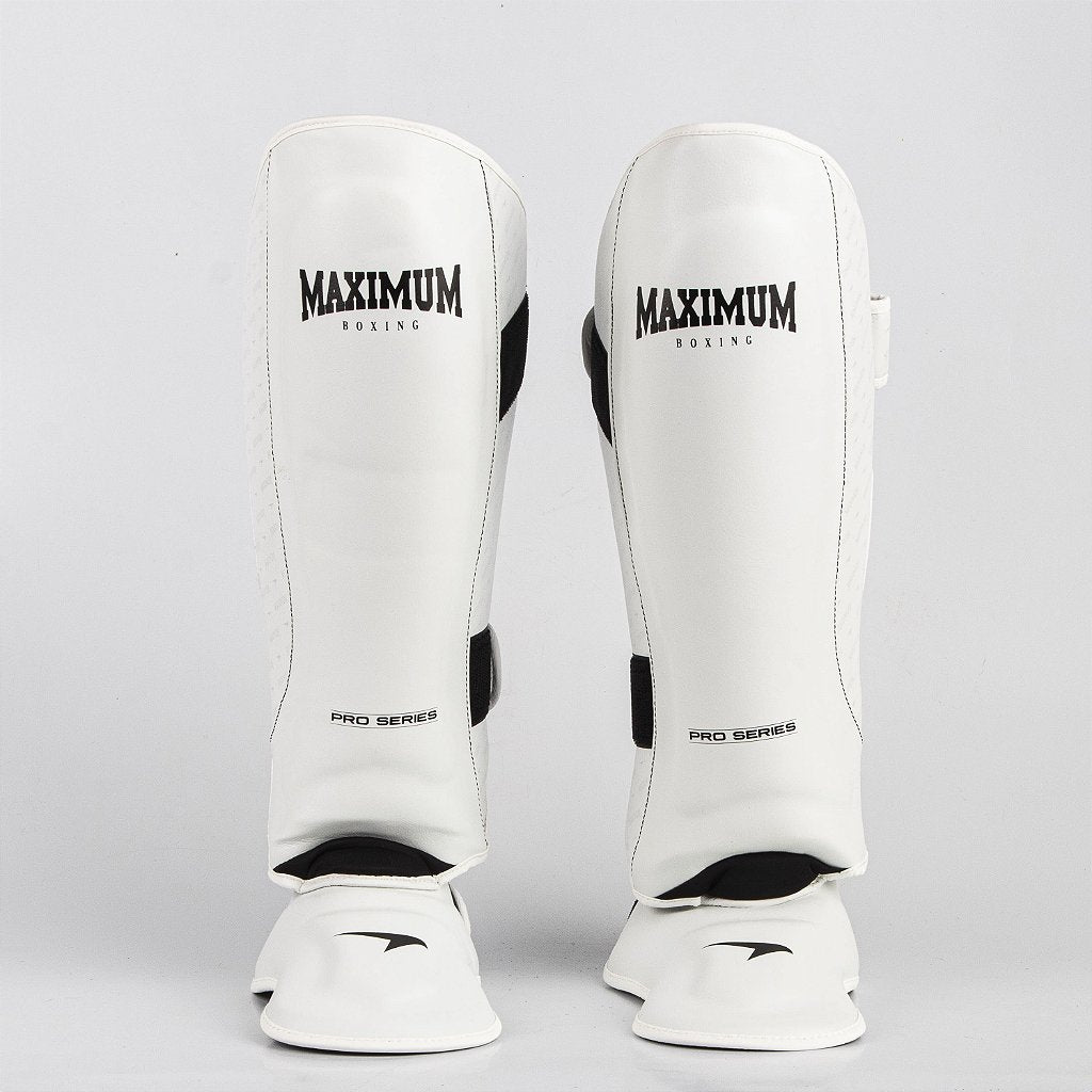 Caneleira De Muay Thai e Kickboxing Profissional Branca - Par