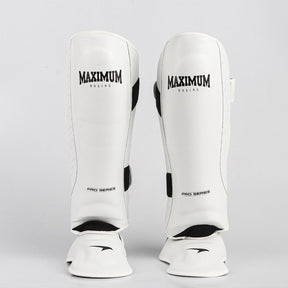 Caneleira De Muay Thai e Kickboxing Profissional Branca - Par