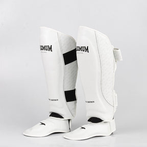 Caneleira De Muay Thai e Kickboxing Profissional Branca - Par