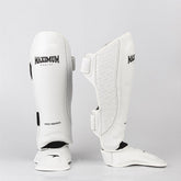 Caneleira De Muay Thai e Kickboxing Profissional Branca - Par