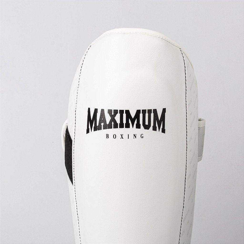 Caneleira De Muay Thai e Kickboxing Profissional Branca - Par