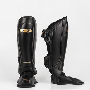 Caneleira De Muay Thai e Kickboxing Profissional Black - Par