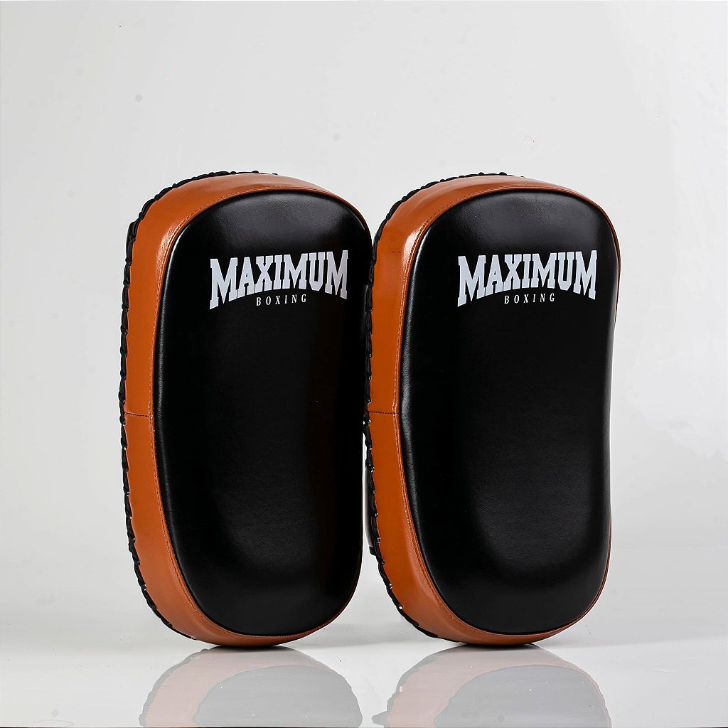 Aparador de Chute e Soco Thai Pad Muay Thai Marrom e Preto - Par