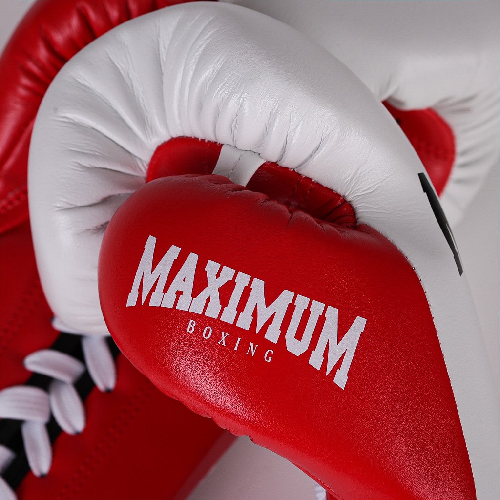 Luva de Boxe e Muay Thai Maximum Pro Series Cadarço - Vermelha