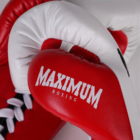 Luva de Boxe e Muay Thai Maximum Pro Series Cadarço - Vermelha
