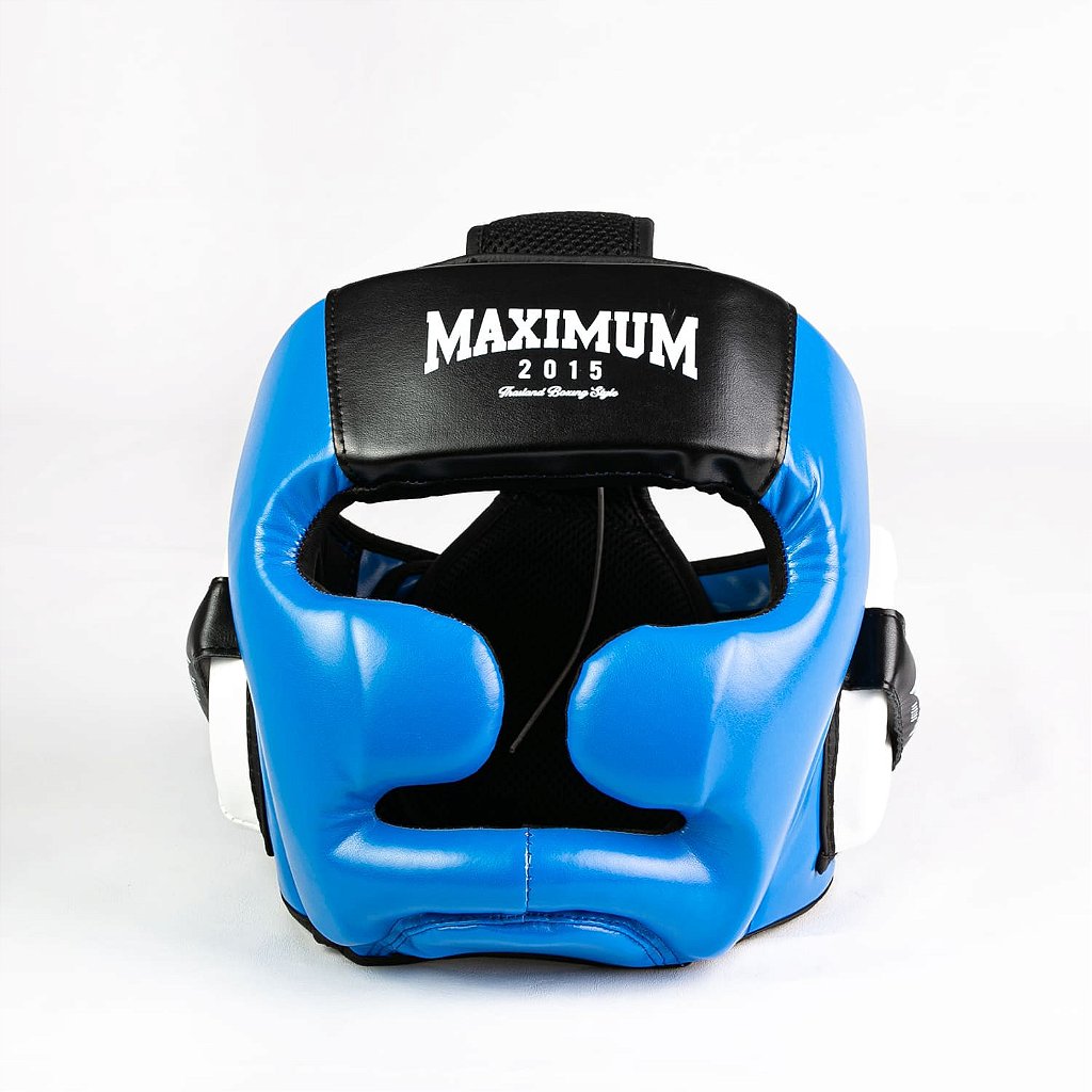 Capacete de Boxe e Muay Thai Azul - Maximum