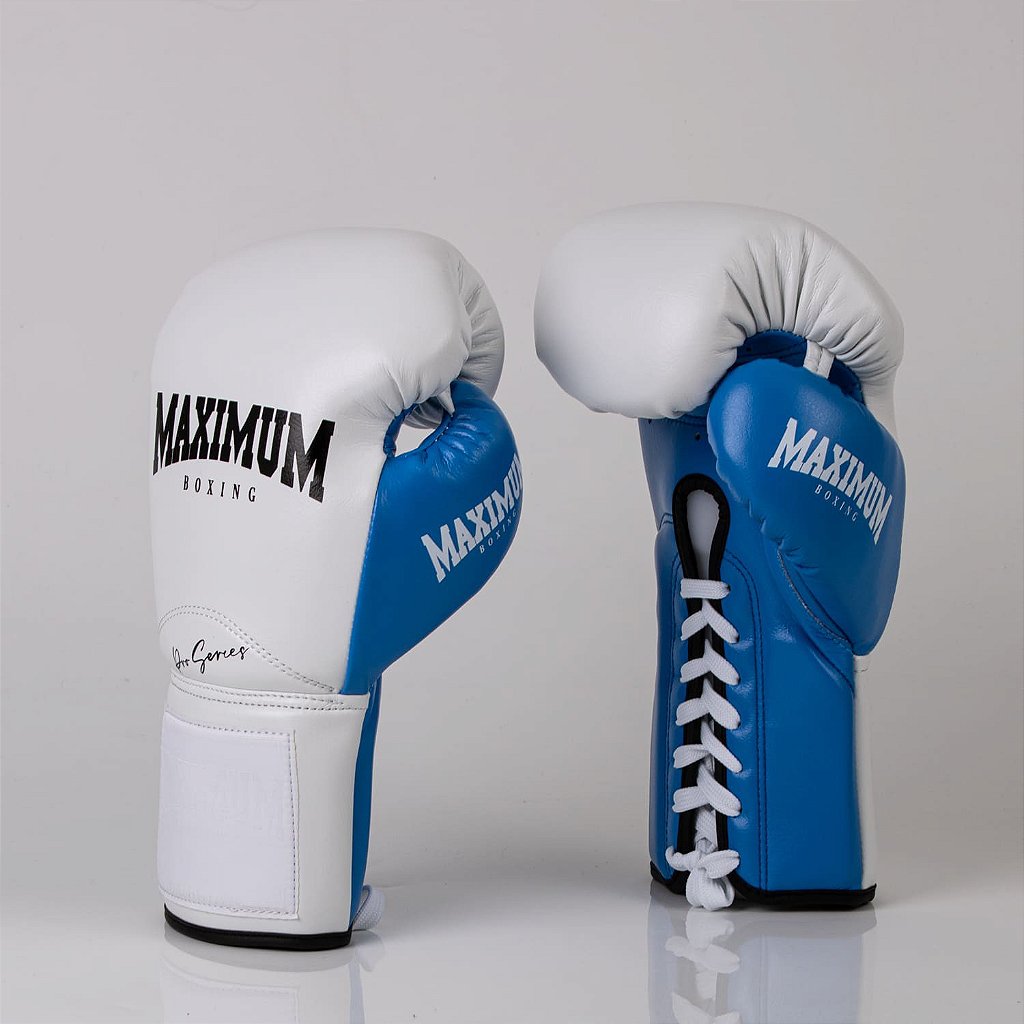 Luva de Boxe e Muay Thai Maximum Pro Series Cadarço - Azul