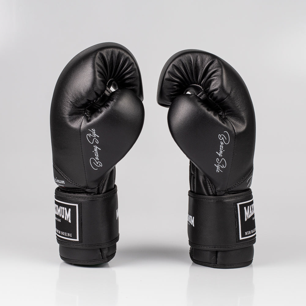 Kit Muay Thai Black Luva de Boxe  e Caneleira de Muay Thai