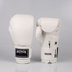Kit Muay Thai Luva Classic Iniciante e Caneleira White
