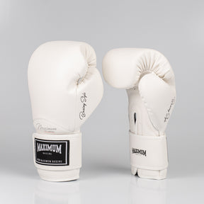 Kit Muay Thai Luva Classic Iniciante e Caneleira White