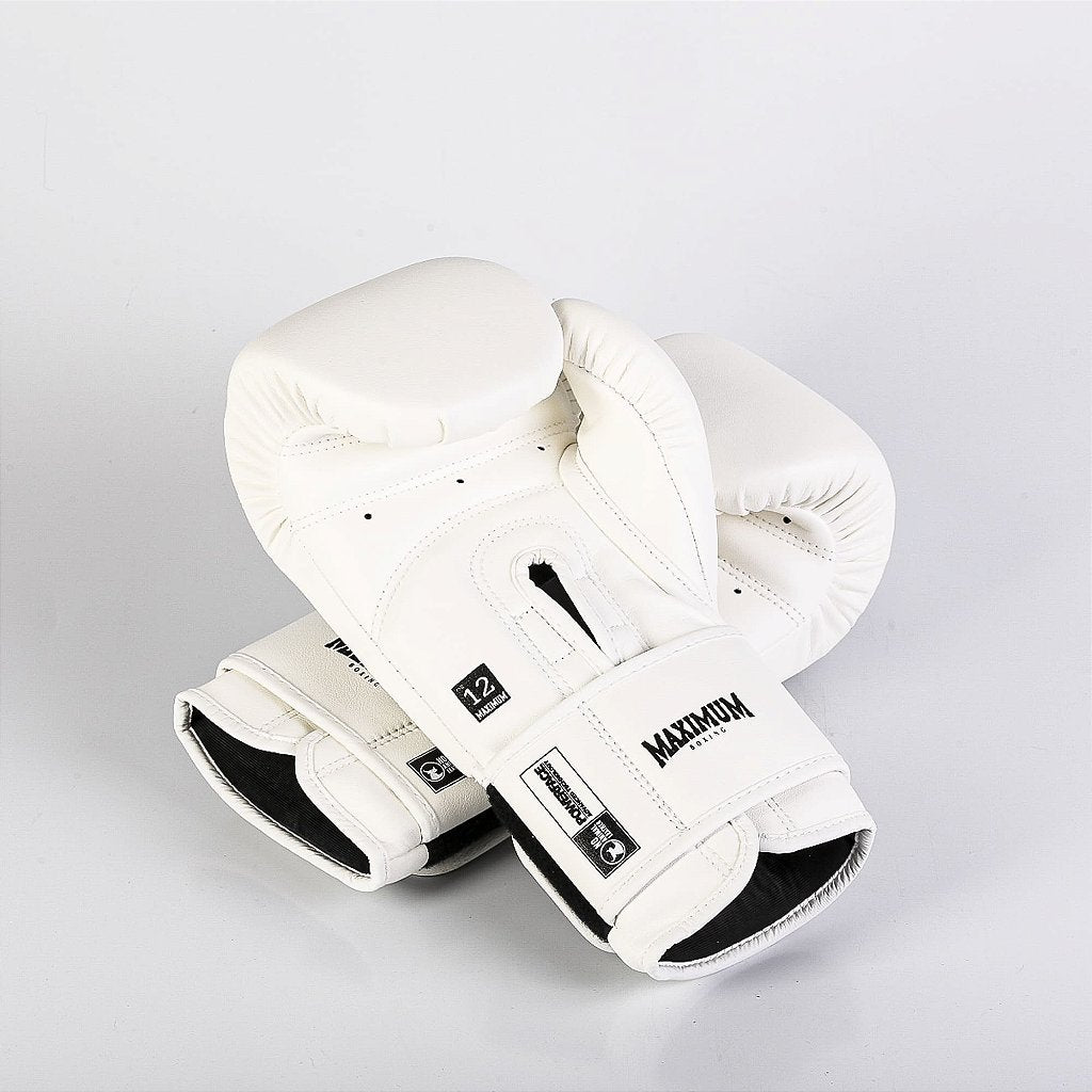 Luva de Boxe e Muay Thai MXM Inverse - Cor White/Black - Power Face