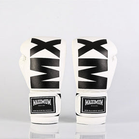 Luva de Boxe e Muay Thai MXM Inverse - Cor White/Black - Power Face