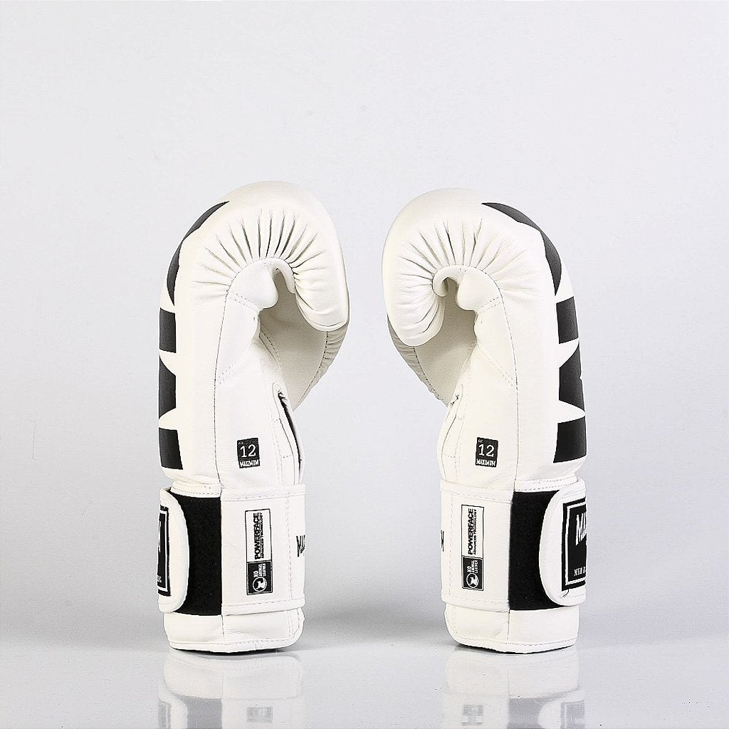 Luva de Boxe e Muay Thai MXM Inverse - Cor White/Black - Power Face