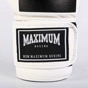 Luva de Boxe e Muay Thai MXM Inverse - Cor White/Black - Power Face