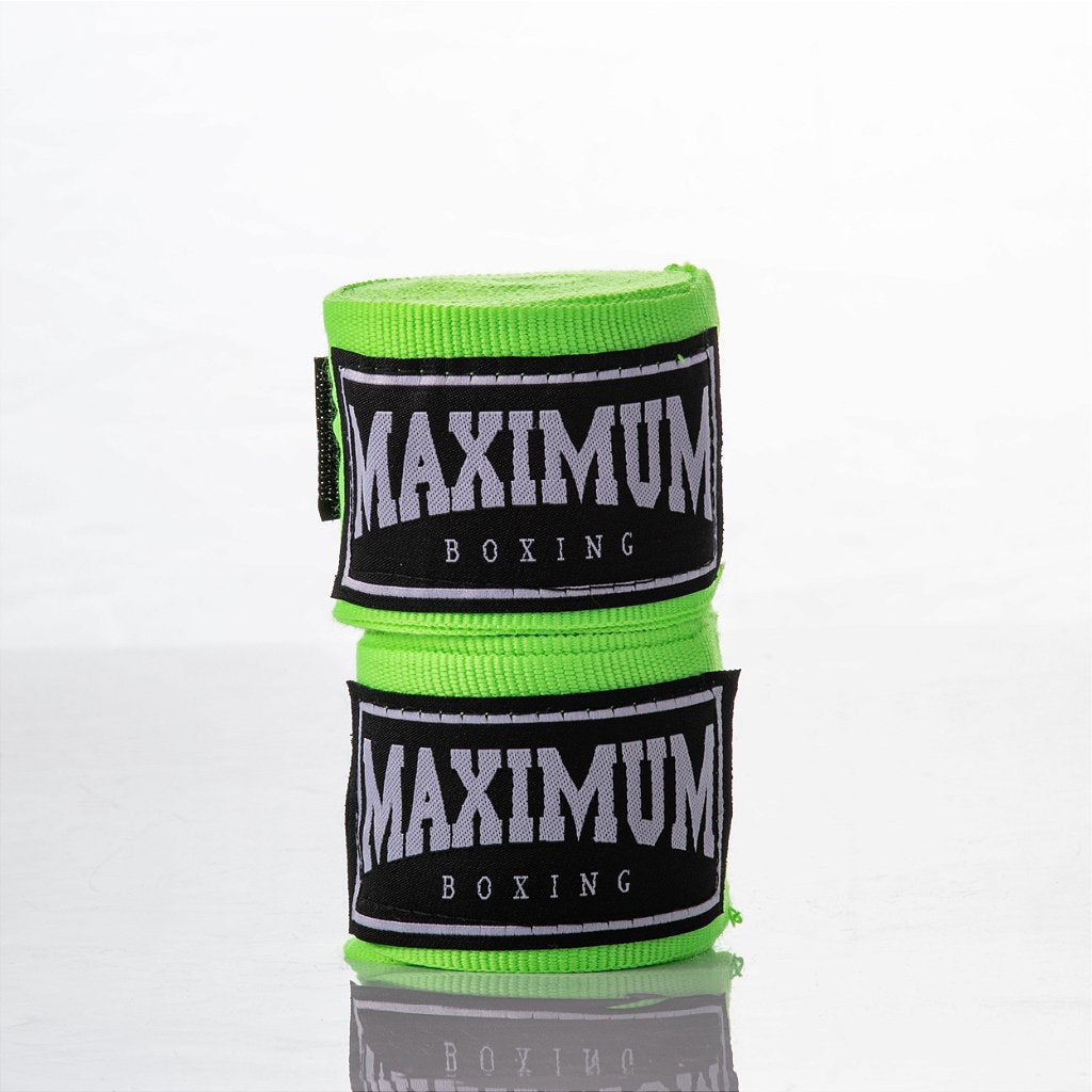 Bandagem de boxe e Muay Thai Verde Neon - Maximum