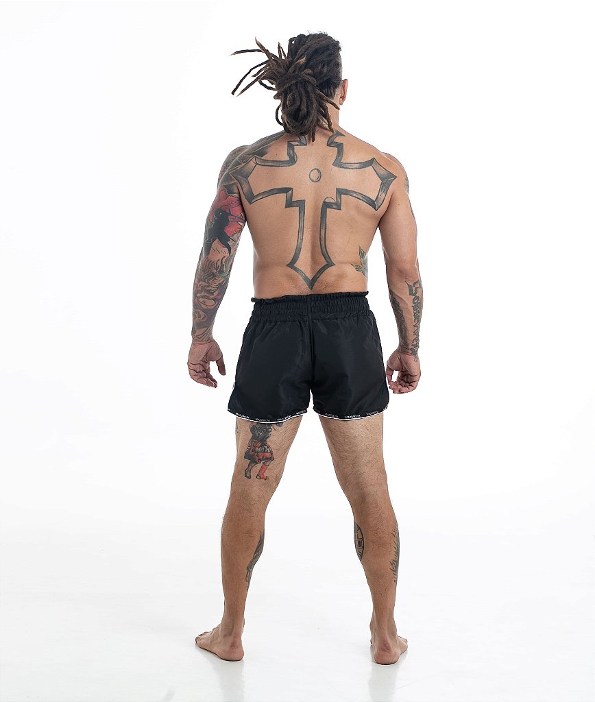Shorts de Muay Thai Maximum Liso Preto