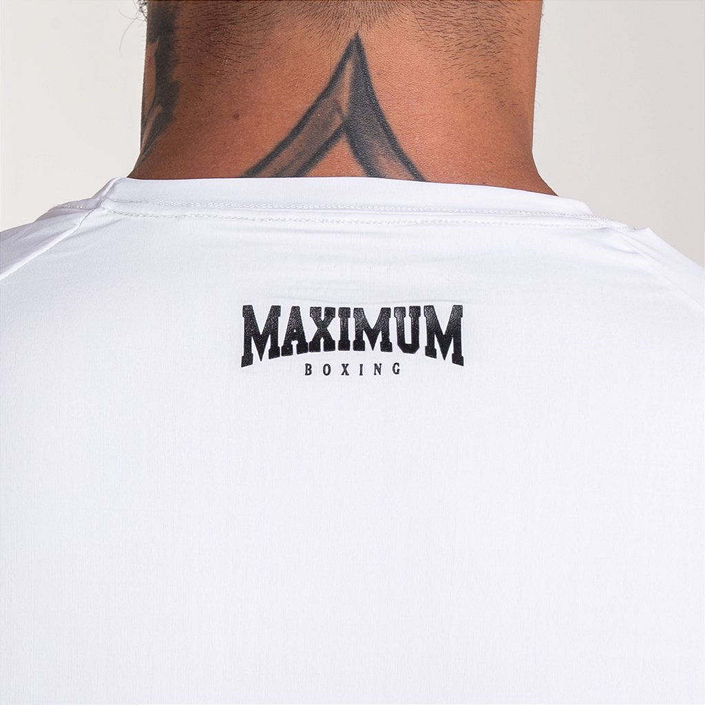 Camiseta Treino Fitness Dry Fit Detalhes Maximum Branco