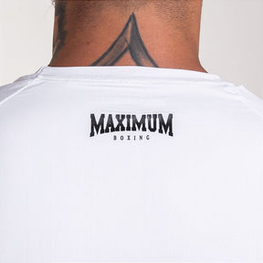 Camiseta Treino Fitness Dry Fit Detalhes Maximum Branco