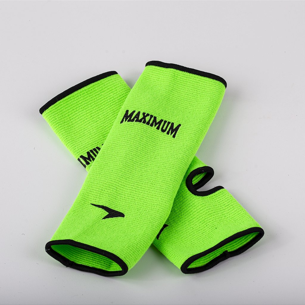Tornozeleira Maximum Muay Thai, Kickboxing e MMA Verde Neon - PAR