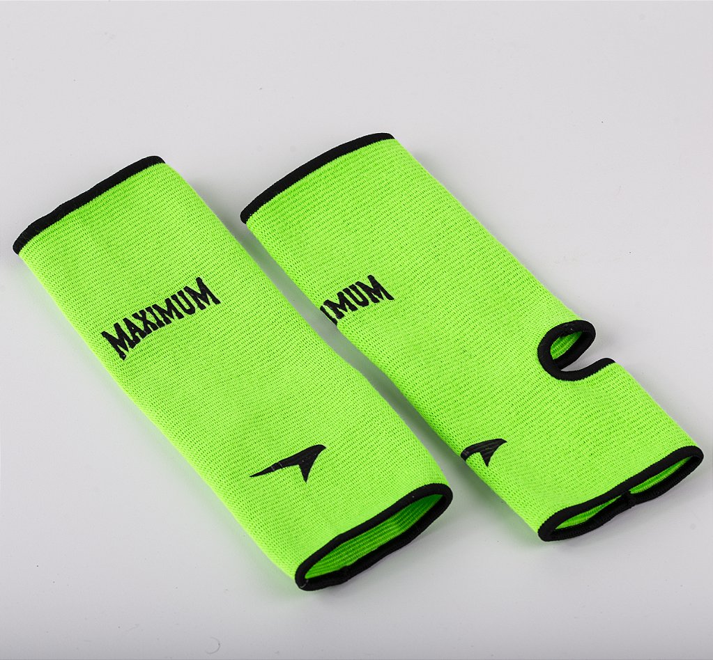 Tornozeleira Maximum Muay Thai, Kickboxing e MMA Verde Neon - PAR