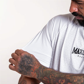 Camiseta Treino Fitness Dry Fit Detalhes Maximum Branco