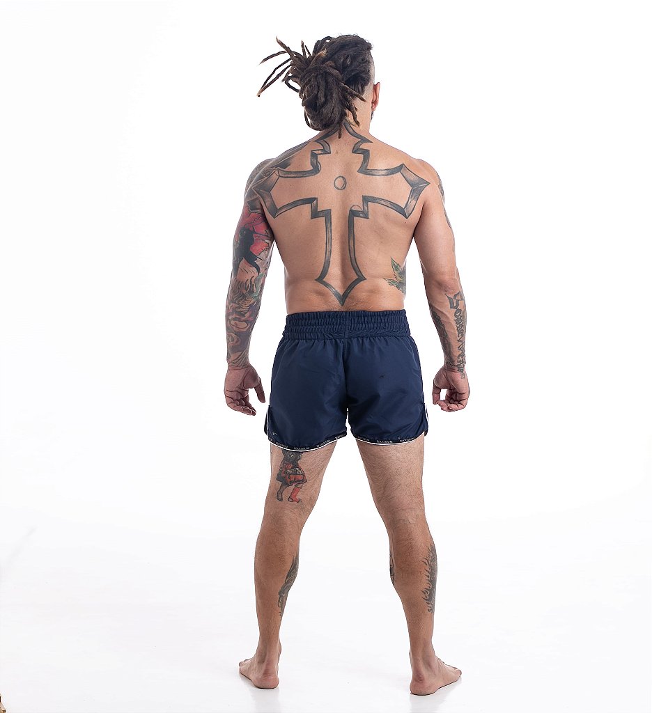 Shorts de Muay Thai Maximum Liso Azul Marinho