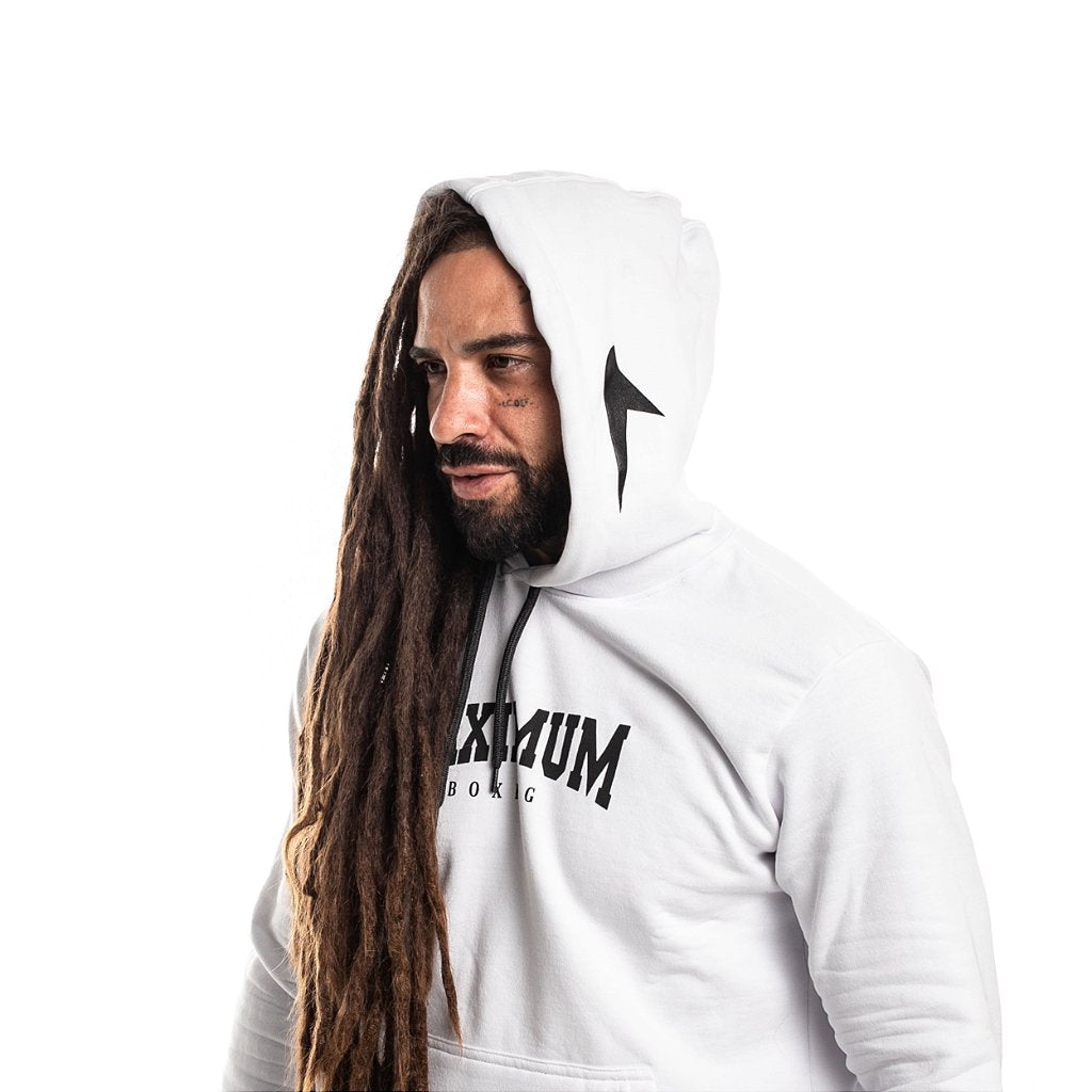 Blusa de Moletom Maximum Canguru - Branco