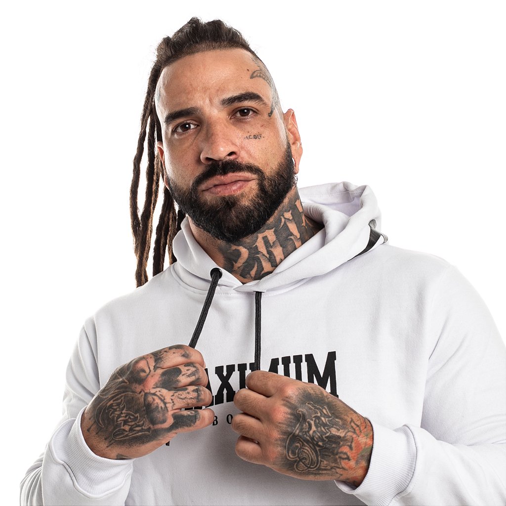 Blusa de Moletom Maximum Canguru - Branco