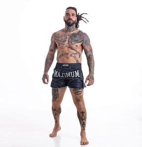 Shorts de Muay Thai Maximum Camuflado Preto