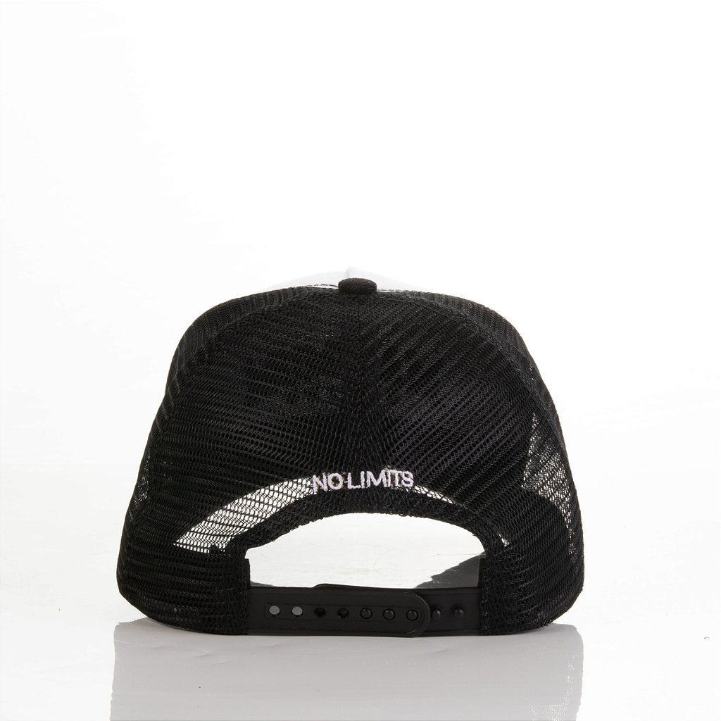 Boné Maximum Branco Logo Preto Bordado Rede