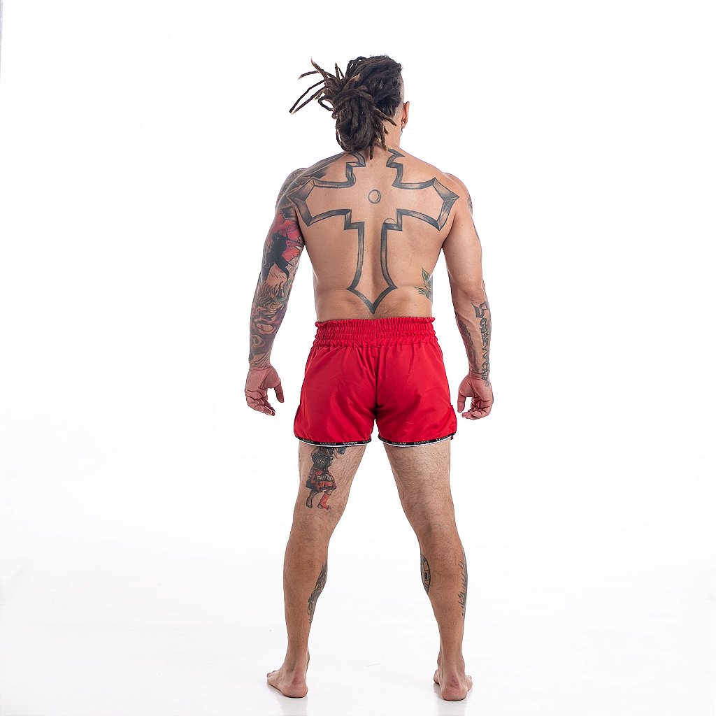 Shorts de Muay Thai Maximum Liso Vermelho
