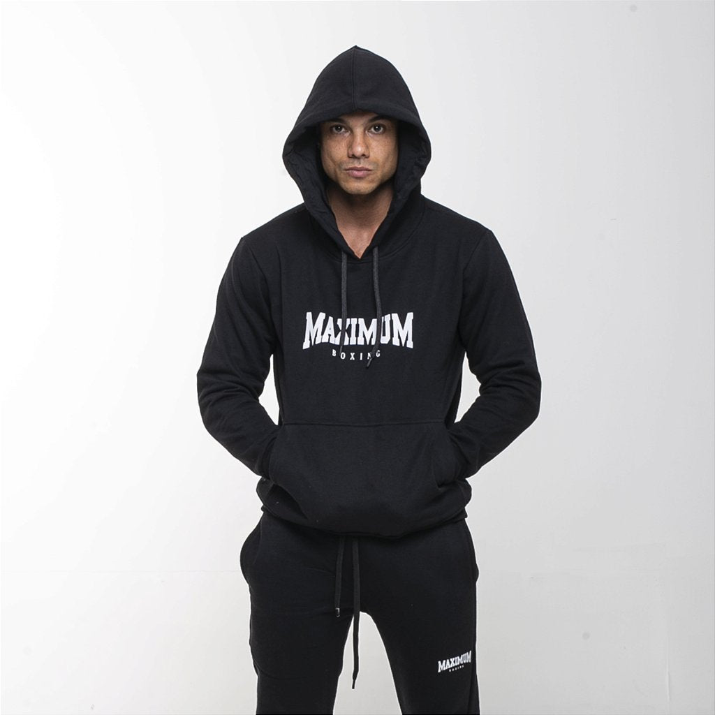 Blusa de Moletom Maximum Canguru - Preto