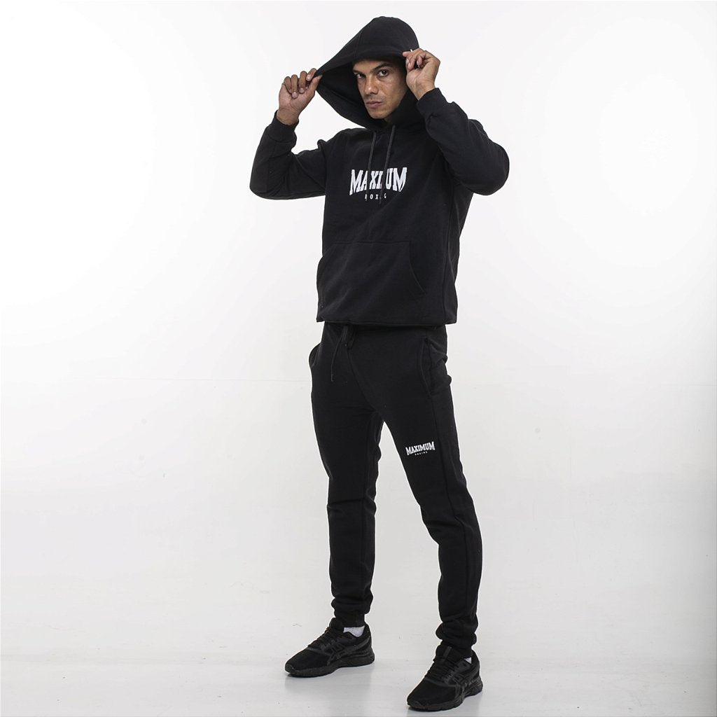 Blusa de Moletom Maximum Canguru - Preto