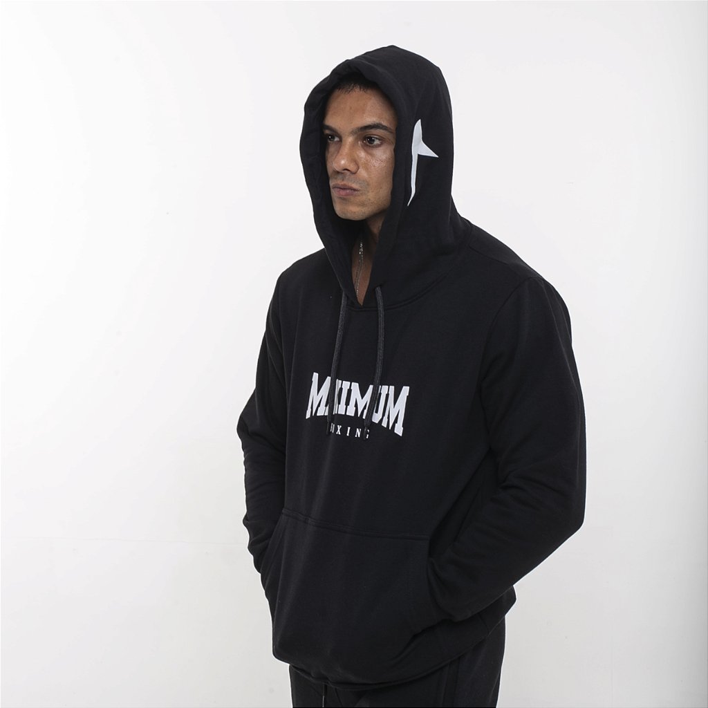 Blusa de Moletom Maximum Canguru - Preto