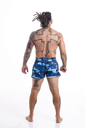 Shorts de Muay Thai Maximum Camuflado Azul